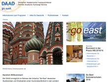 Tablet Screenshot of goeast.daad.de